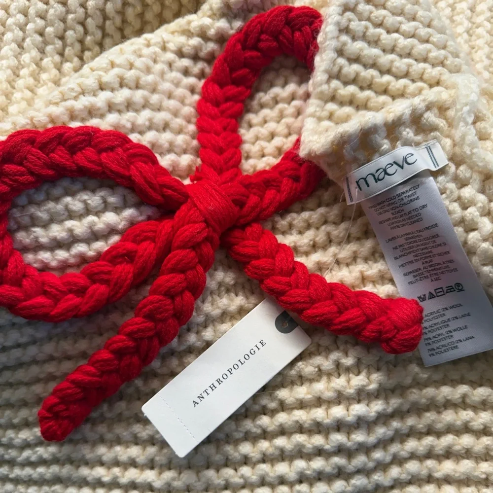 Anthropologie Maeve Chunky Bow Scarf | NWT